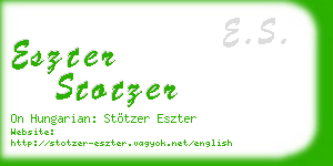 eszter stotzer business card